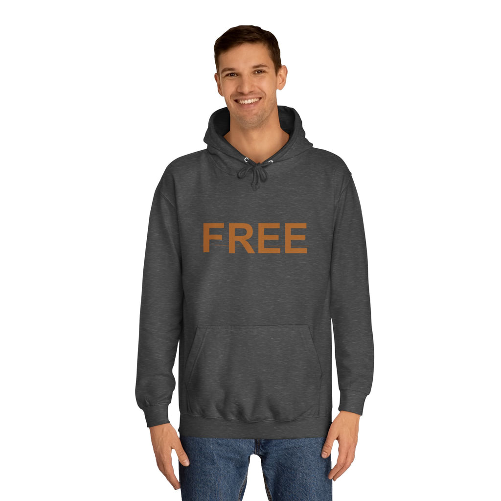 FREE Minimal Rust Lettering Statement Pullover Hoodie