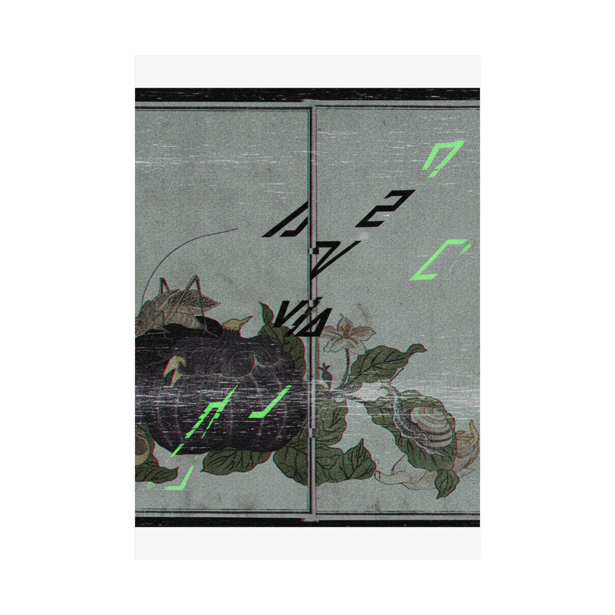 Glitch Culture — Land Snail (Katatsumuri); Giant Katydid (Kutsuwamushi), From The Picture Book Of — Matte Poster