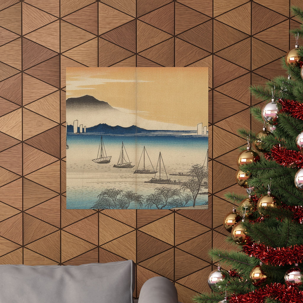 Affirmation — Sailing Boats Returning To Yabase, Lake Biwa — Matte Poster
