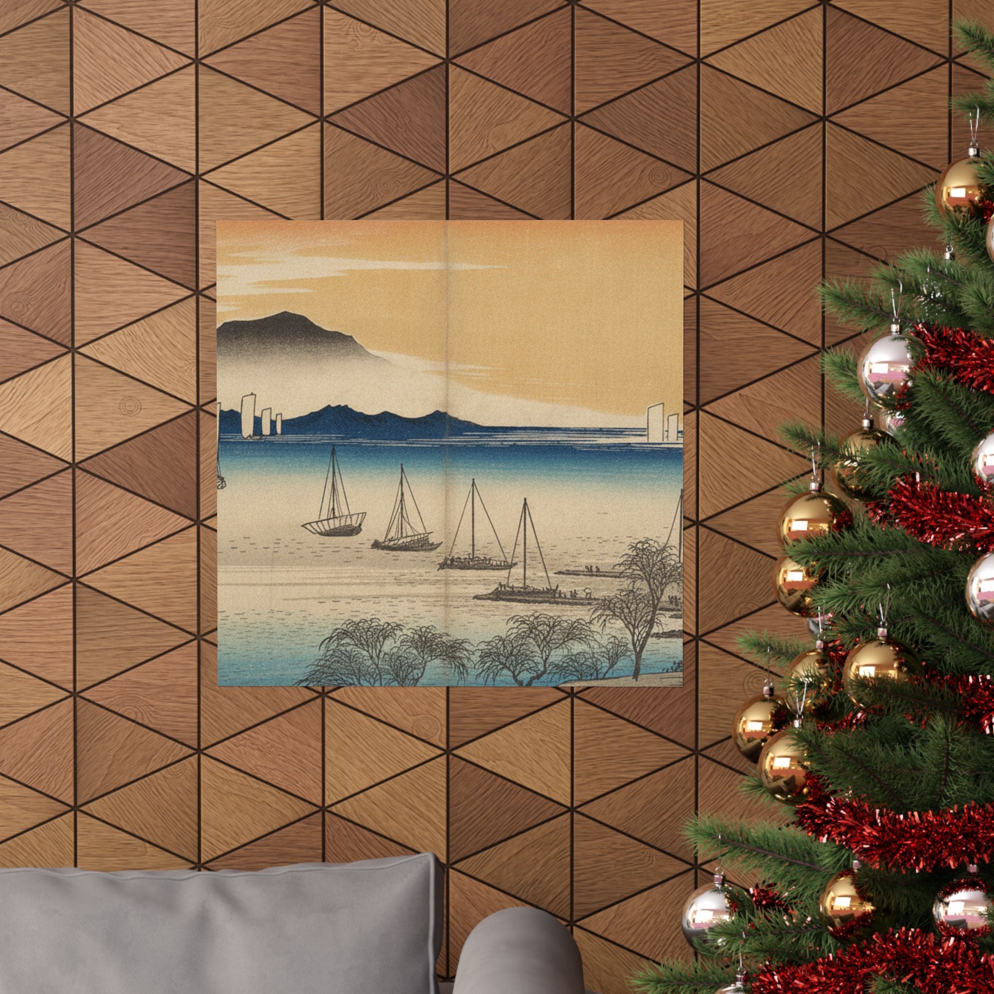 Affirmation — Sailing Boats Returning To Yabase, Lake Biwa — Matte Poster