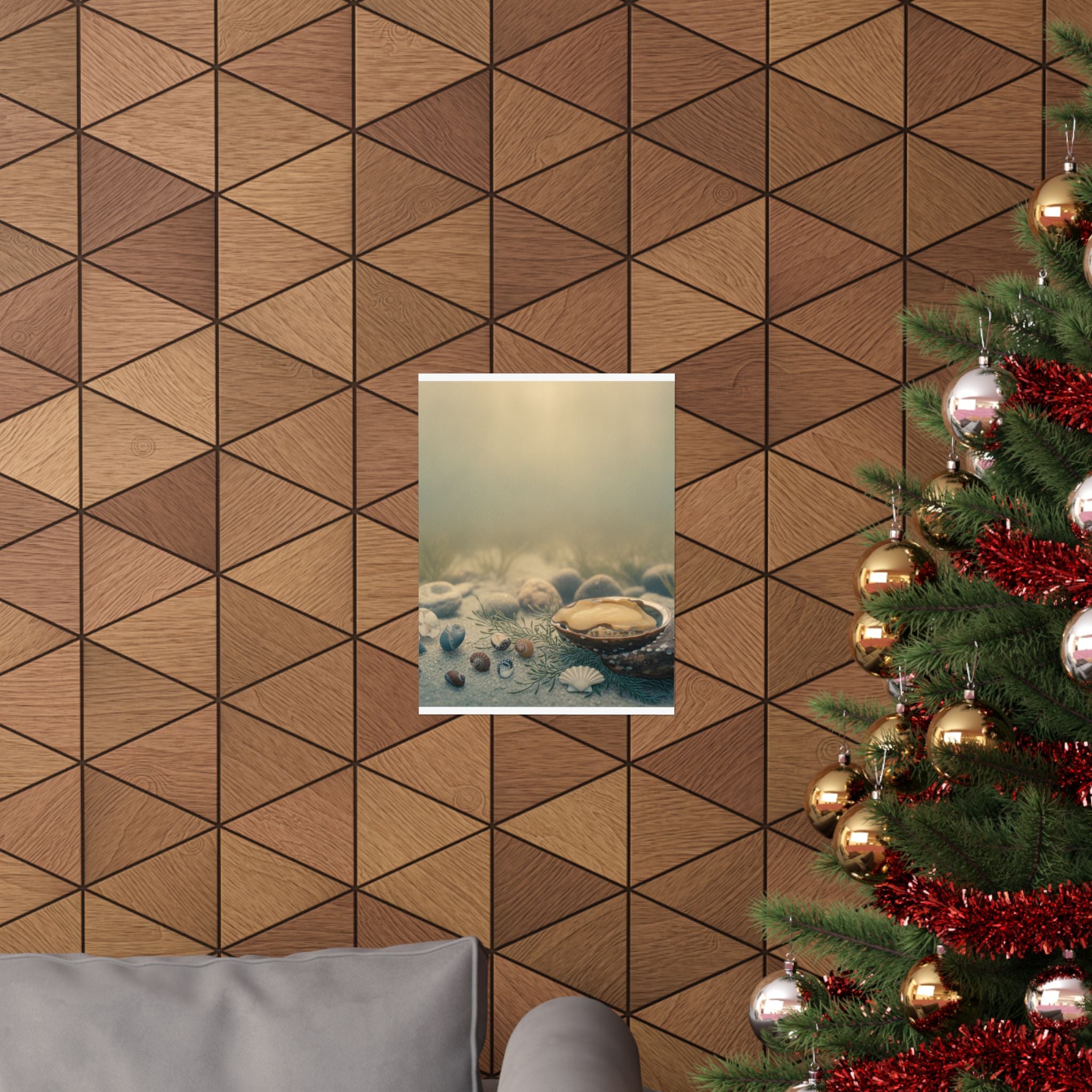 Scenic Nature — Shells Under Water — Matte Poster