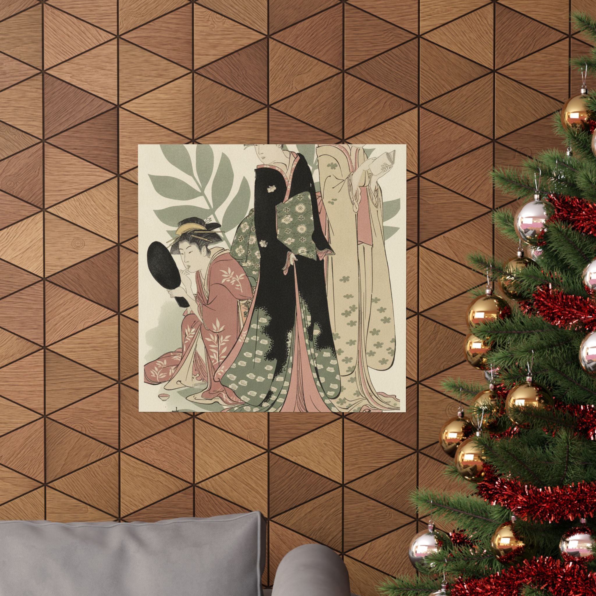 Botanical — Three Geishas Of Tachibana Street In Their Room — Matte Poster