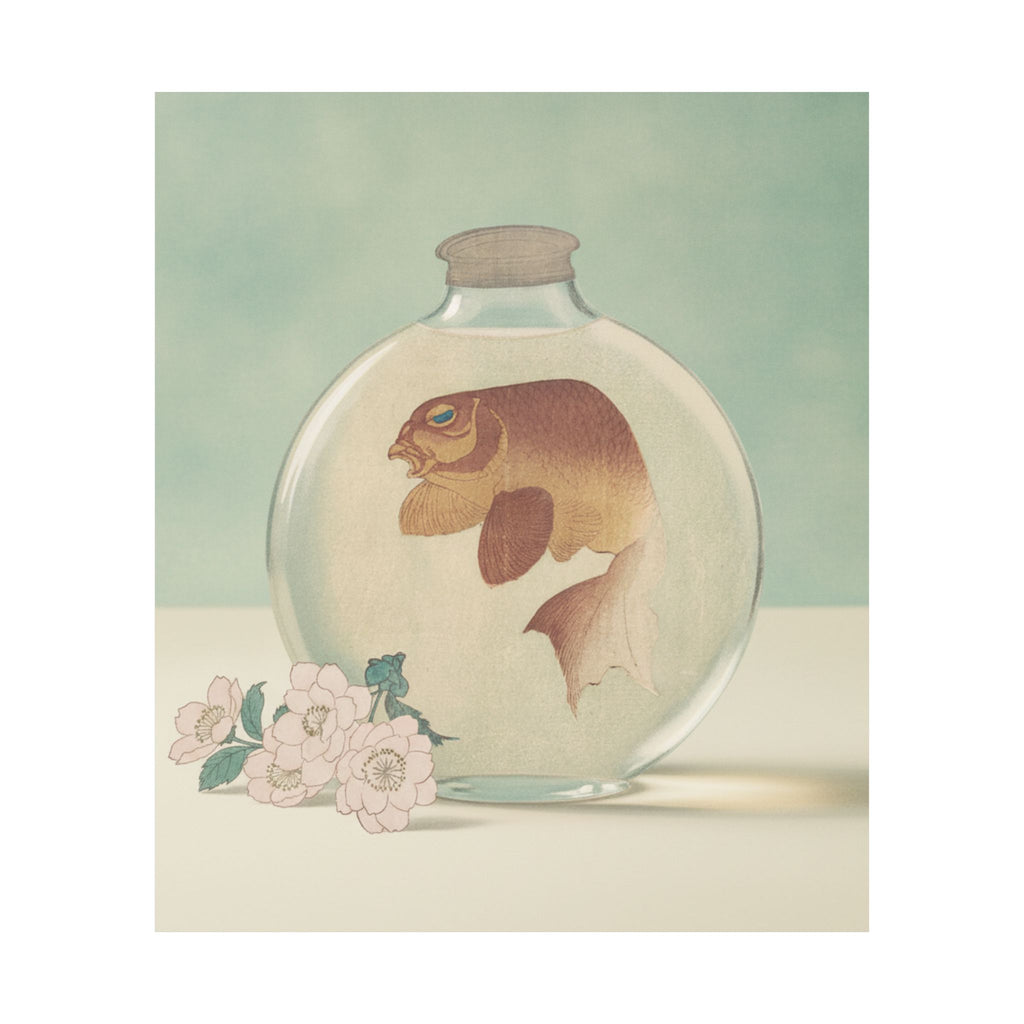 Product Marketing — Gold-Fish In A Glass Bottle — Matte Poster