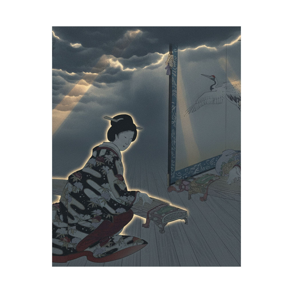 Dramatic Storm — Chiyoda Castle (Album Of Women) — Matte Poster