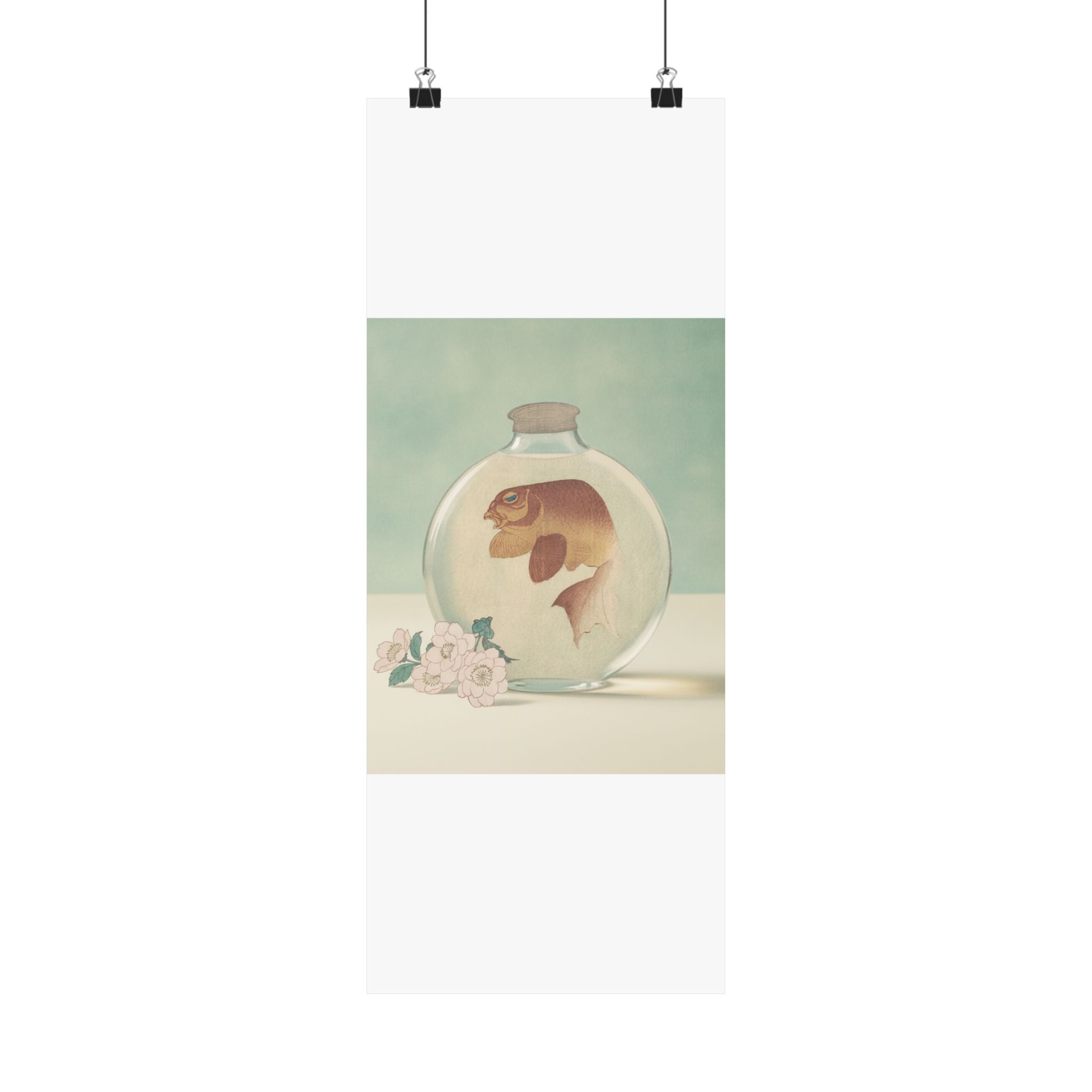 Product Marketing — Gold-Fish In A Glass Bottle — Matte Poster