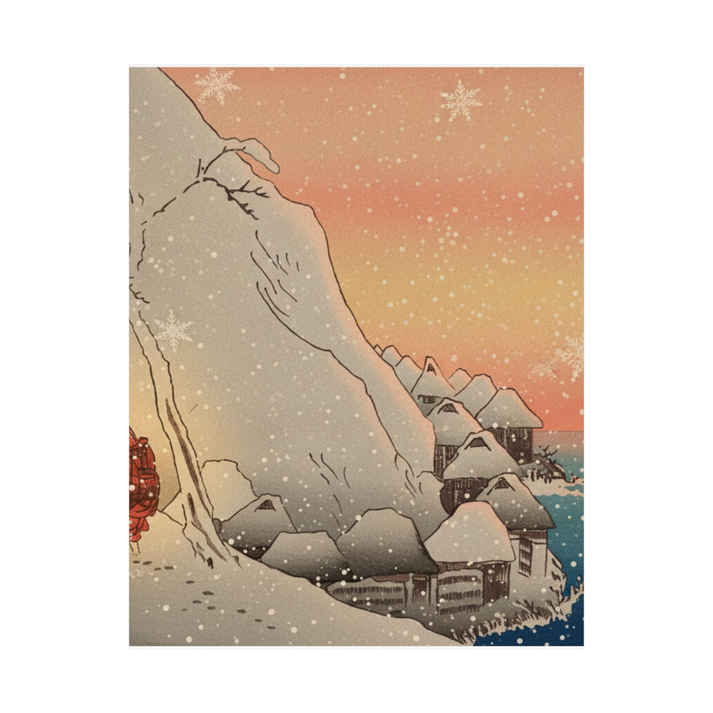 Southern Sunset — Nichiren In Snow At Tsukahara, Sodo Province — Matte Poster