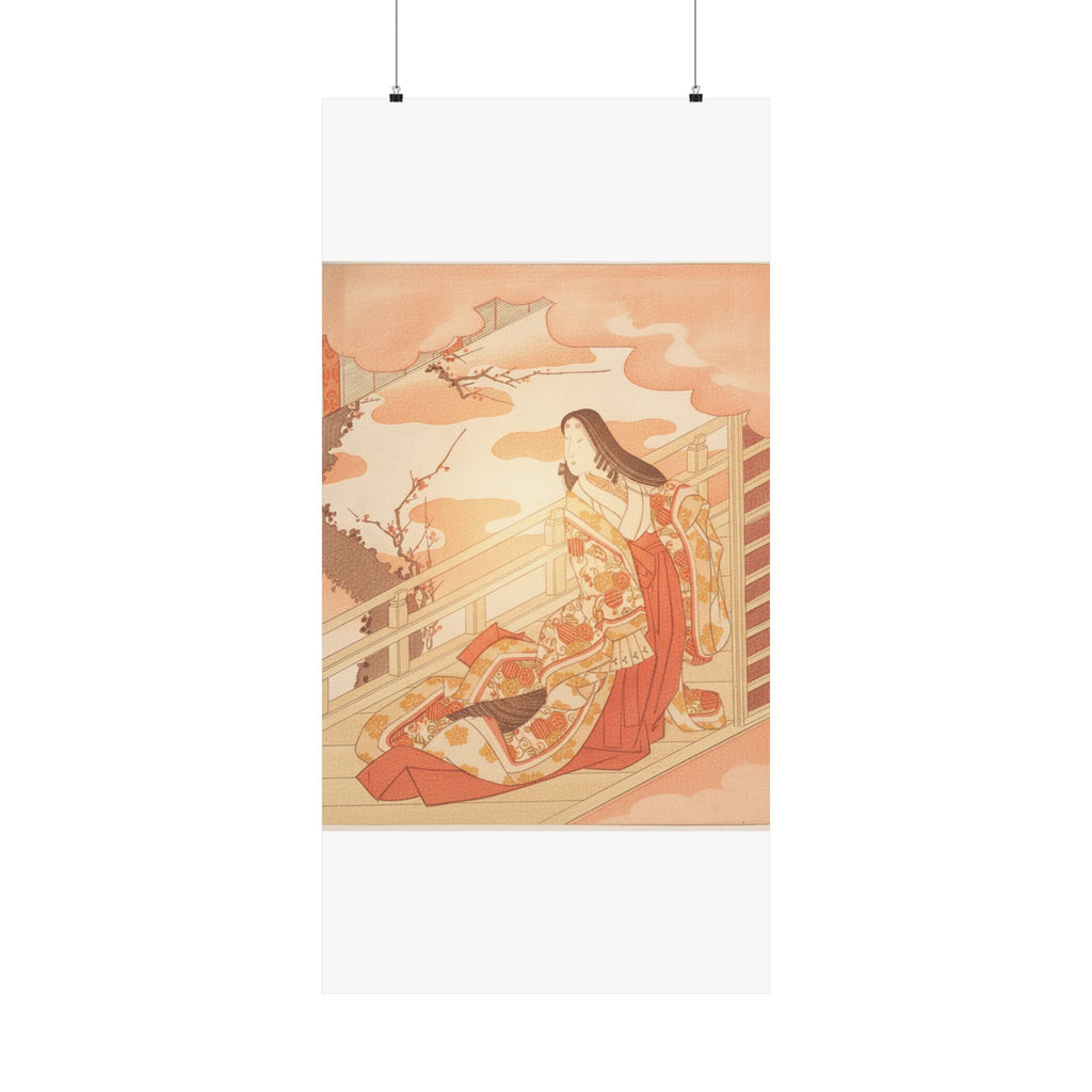 Southern Sunset — Court Lady Praising The Plum Blossom — Matte Poster