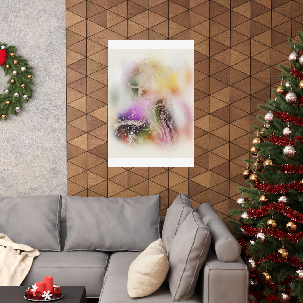 Dreamy Blurred Colour Cloud Abstract Art Poster