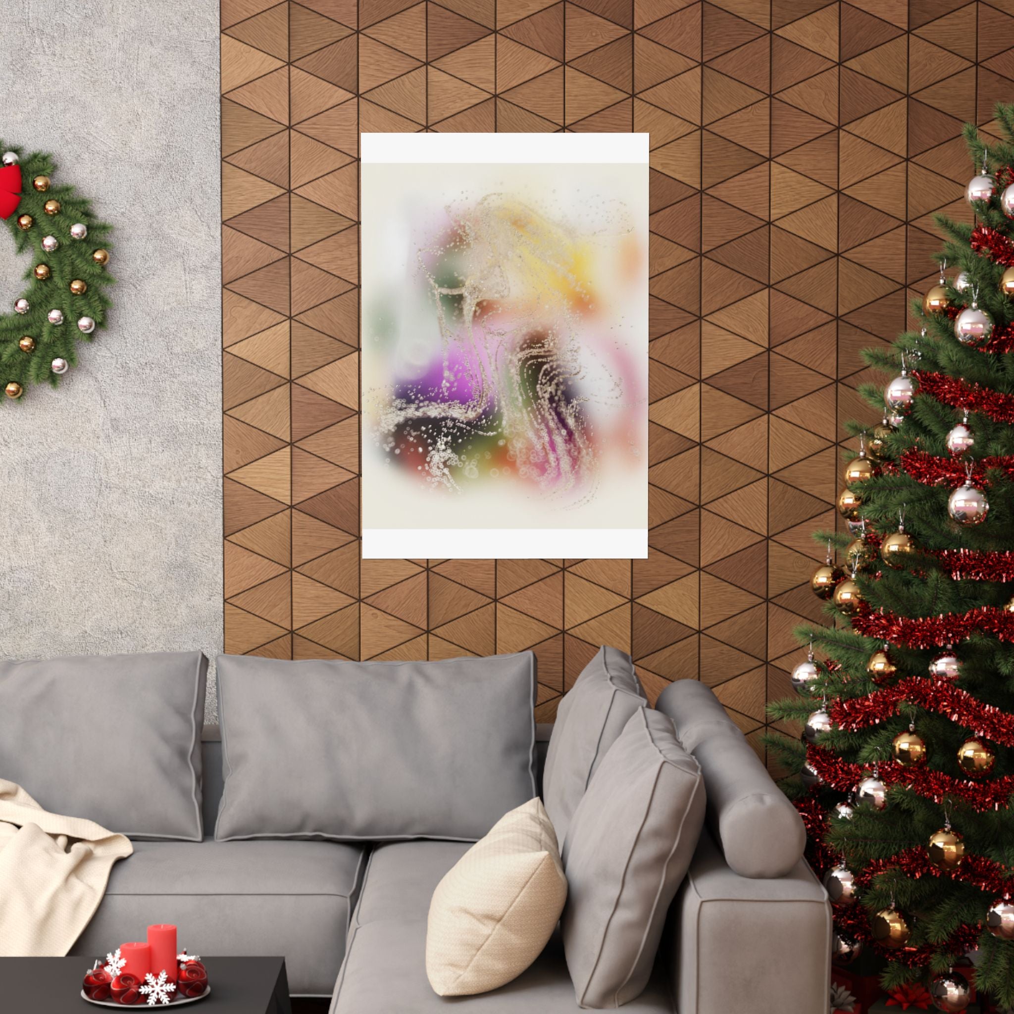 Dreamy Blurred Colour Cloud Abstract Art Poster