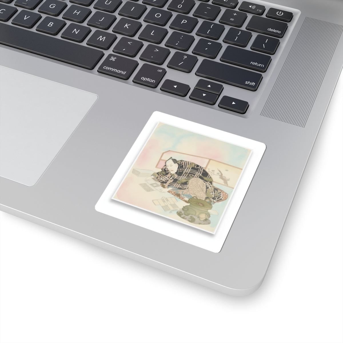Watercolor — Ichikawa Danjūrō Vii Preparing New Year'S Gifts — Kiss-Cut Sticker