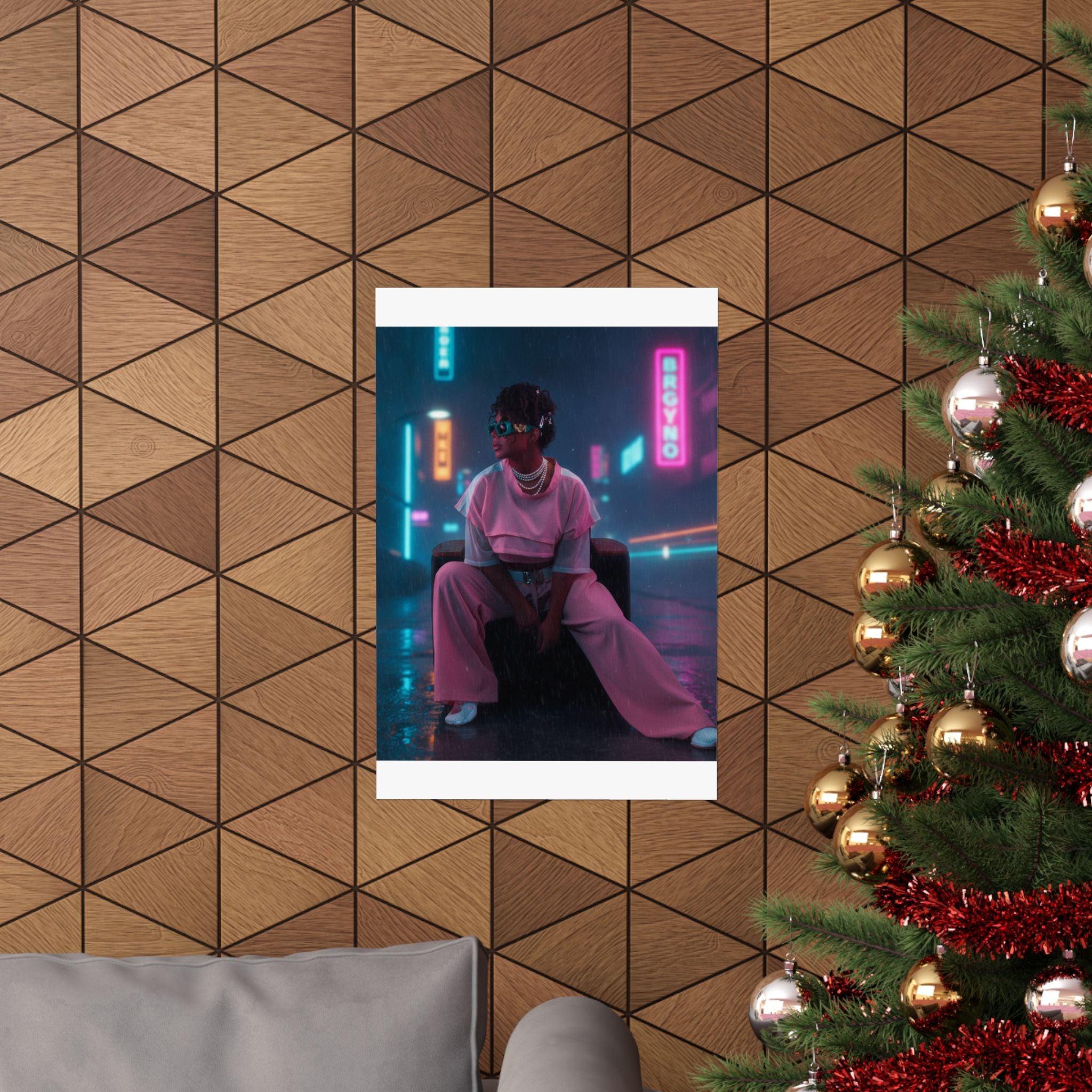 Neon Noir — Person — Matte Poster
