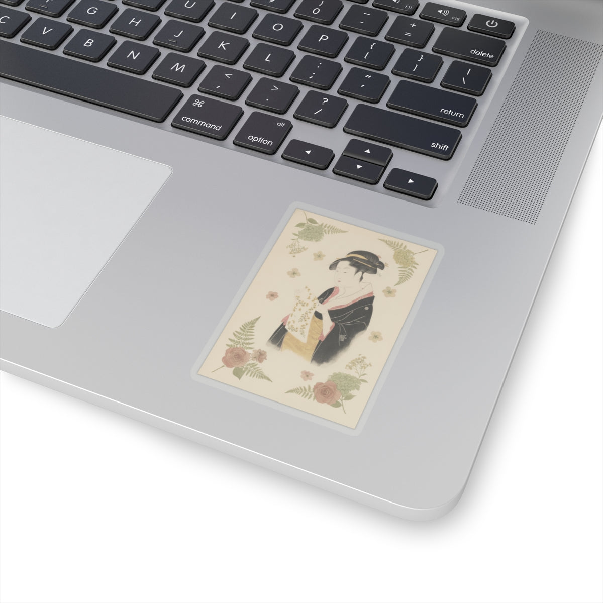 Botanical — The Lady Tomimoto Toyohina Reading A Letter — Kiss-Cut Sticker
