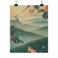 Scenic Nature — Camellia And Bullfinch — Matte Poster