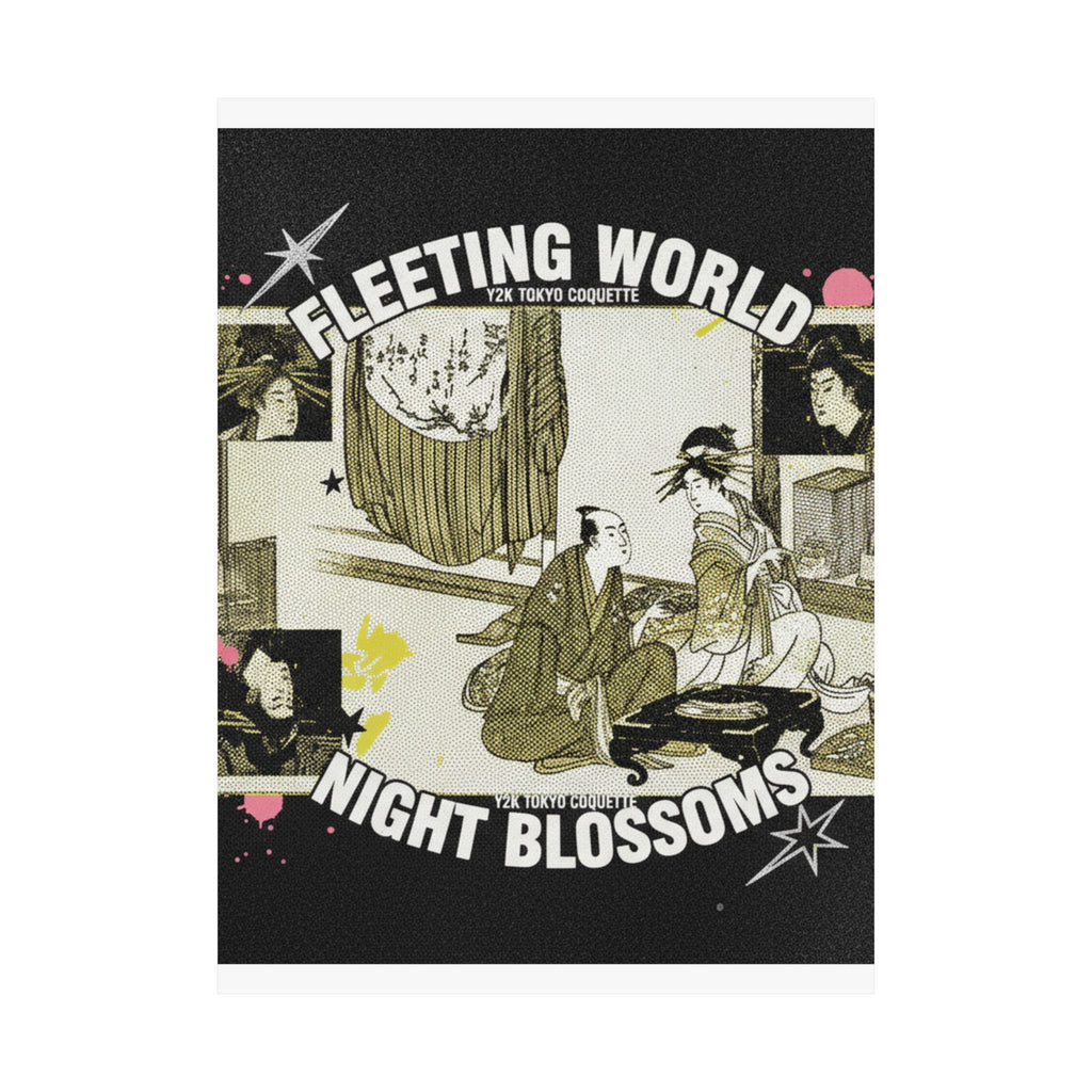Streetwear Collage — Courtesan With Client Before A Tokonoma Alcove — Matte Poster