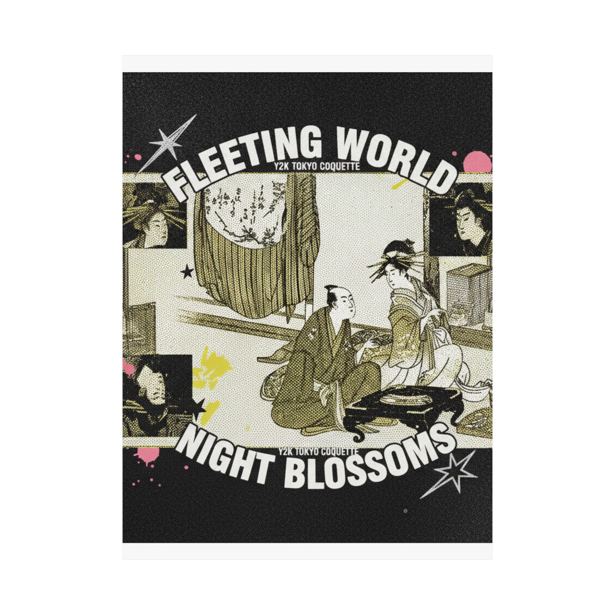 Streetwear Collage — Courtesan With Client Before A Tokonoma Alcove — Matte Poster