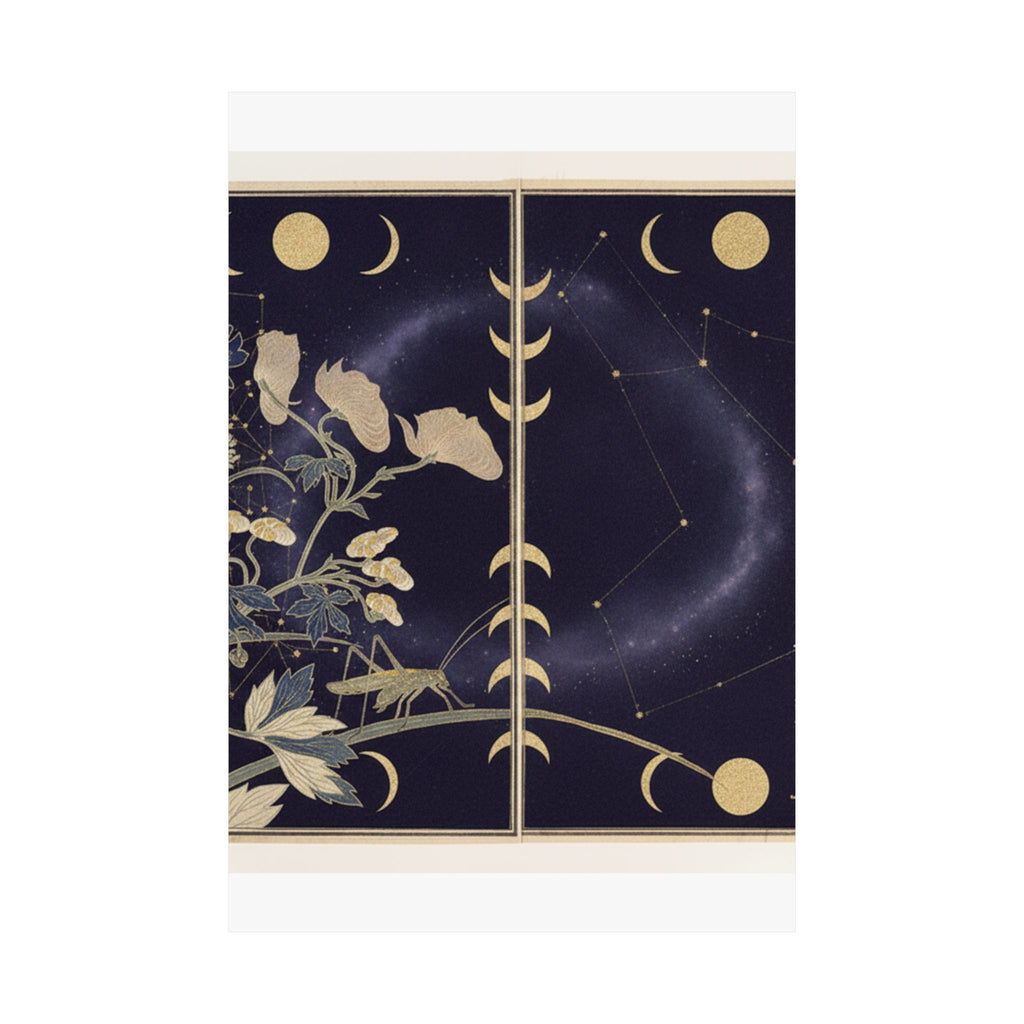 Celestial — Katydid (Umaoi-Mushi); Centipede, (Mukade), From The Picture Book Of Crawling Cr — Matte Poster