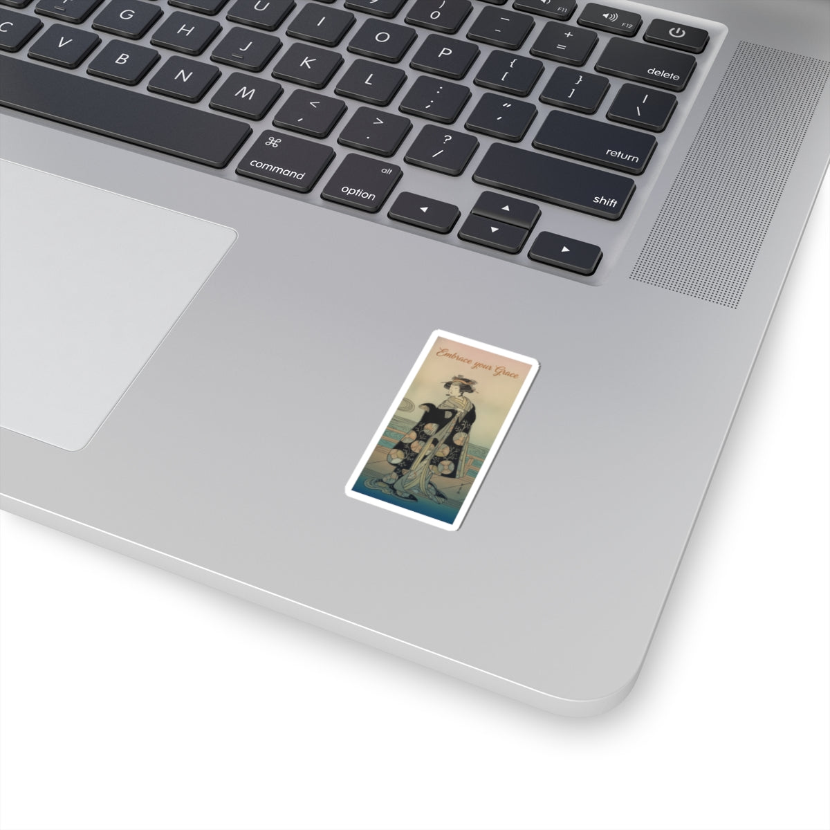 Affirmation — Yoshizawa Iroha As A Woman Standing On The Engawa Of A House By A River — Kiss-Cut Sticker