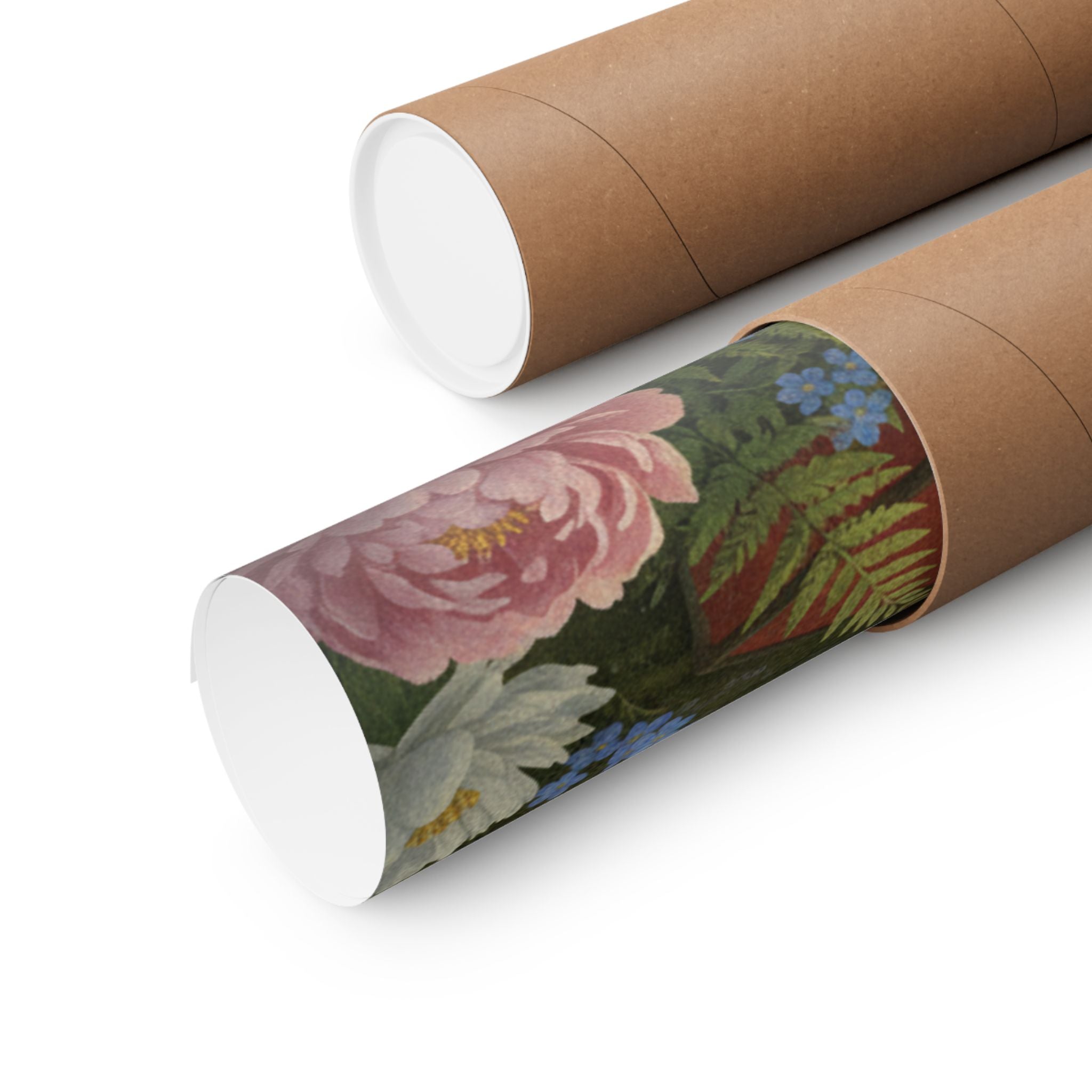 Scenic Nature — Red Lacquer Box And Water-Pot — Matte Poster