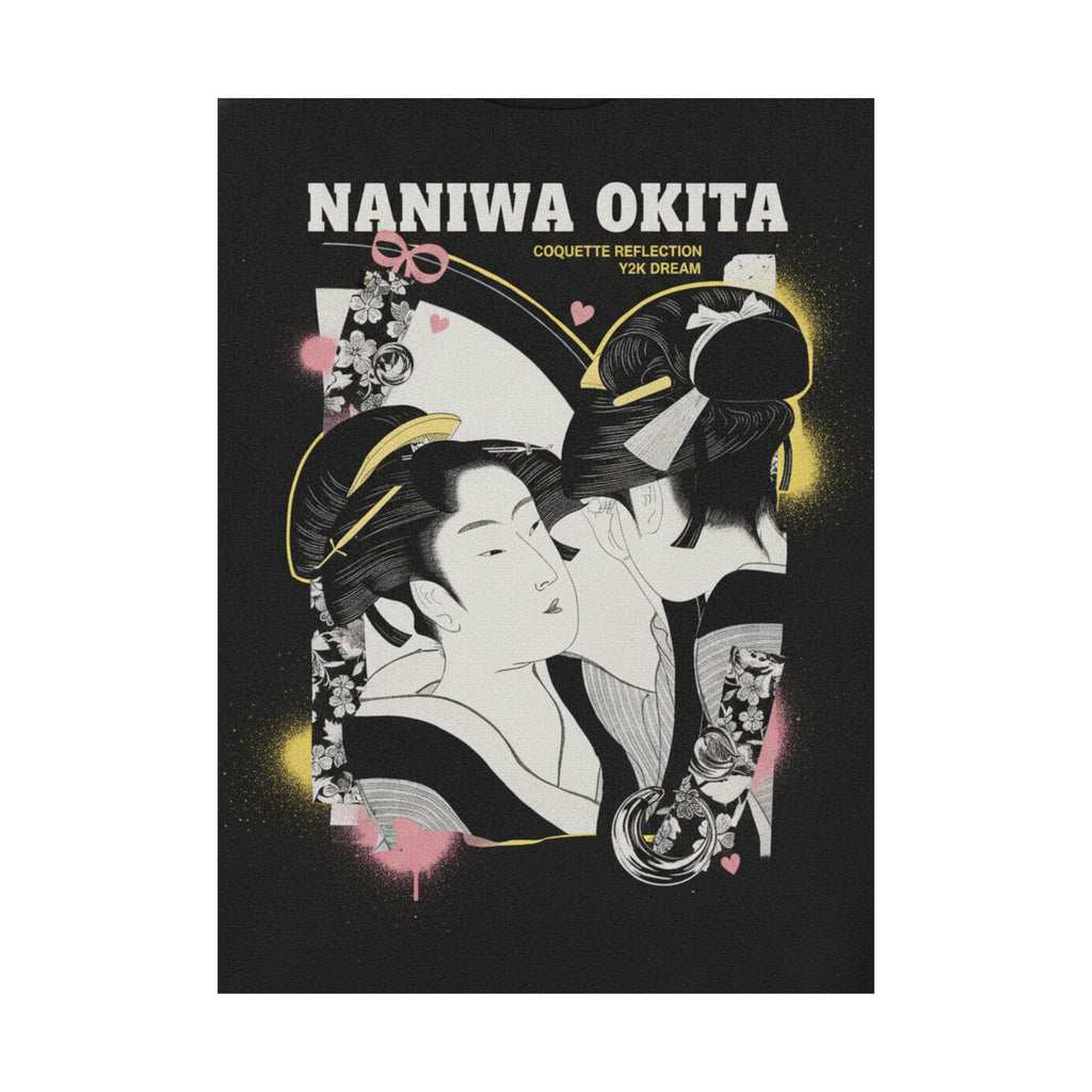Streetwear Collage — Naniwa Okita Admiring Herself In A Mirror — Matte Poster