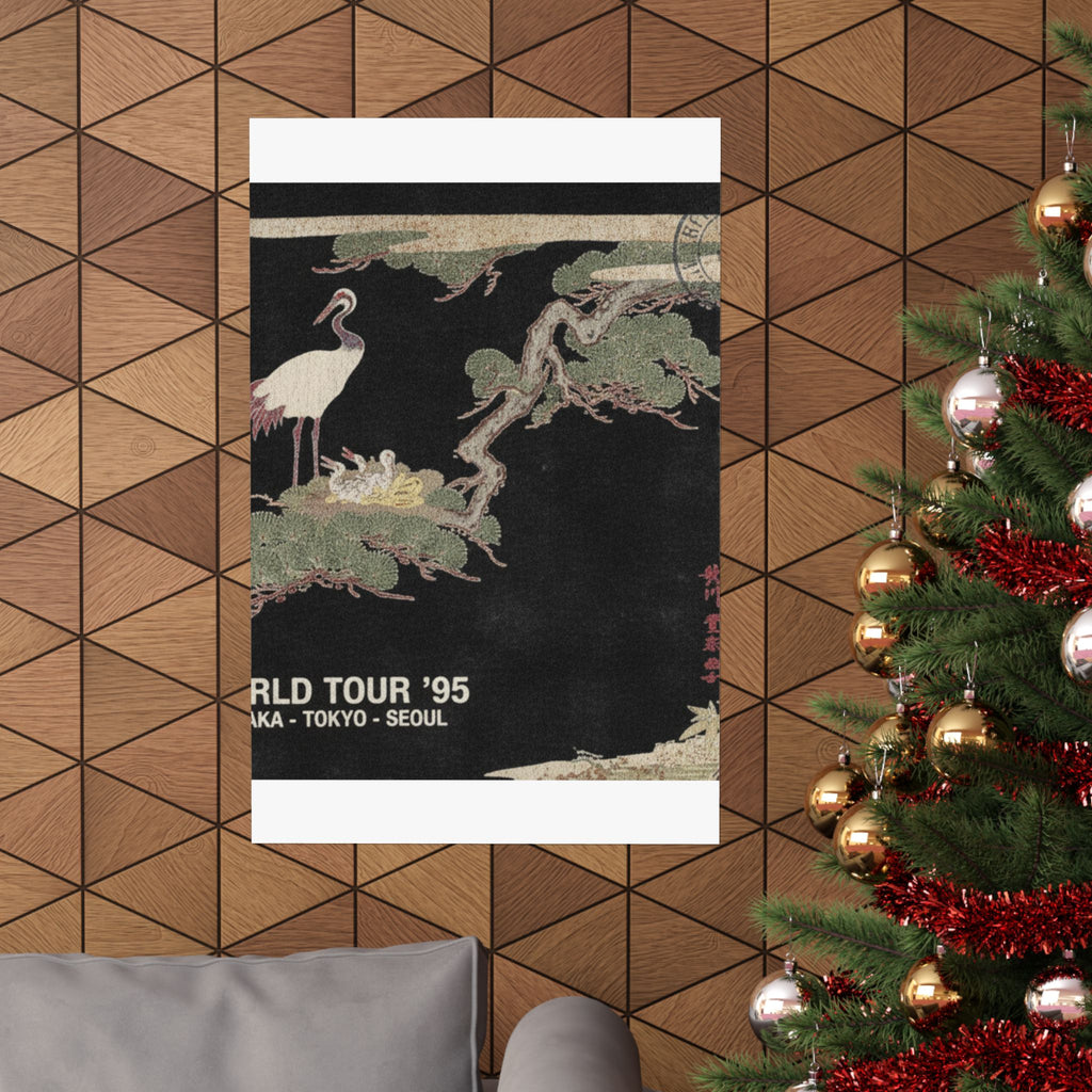 Vintage Bootleg — Crane And Their Young In Their Nest In The Branches Of A Pine-Tree — Matte Poster