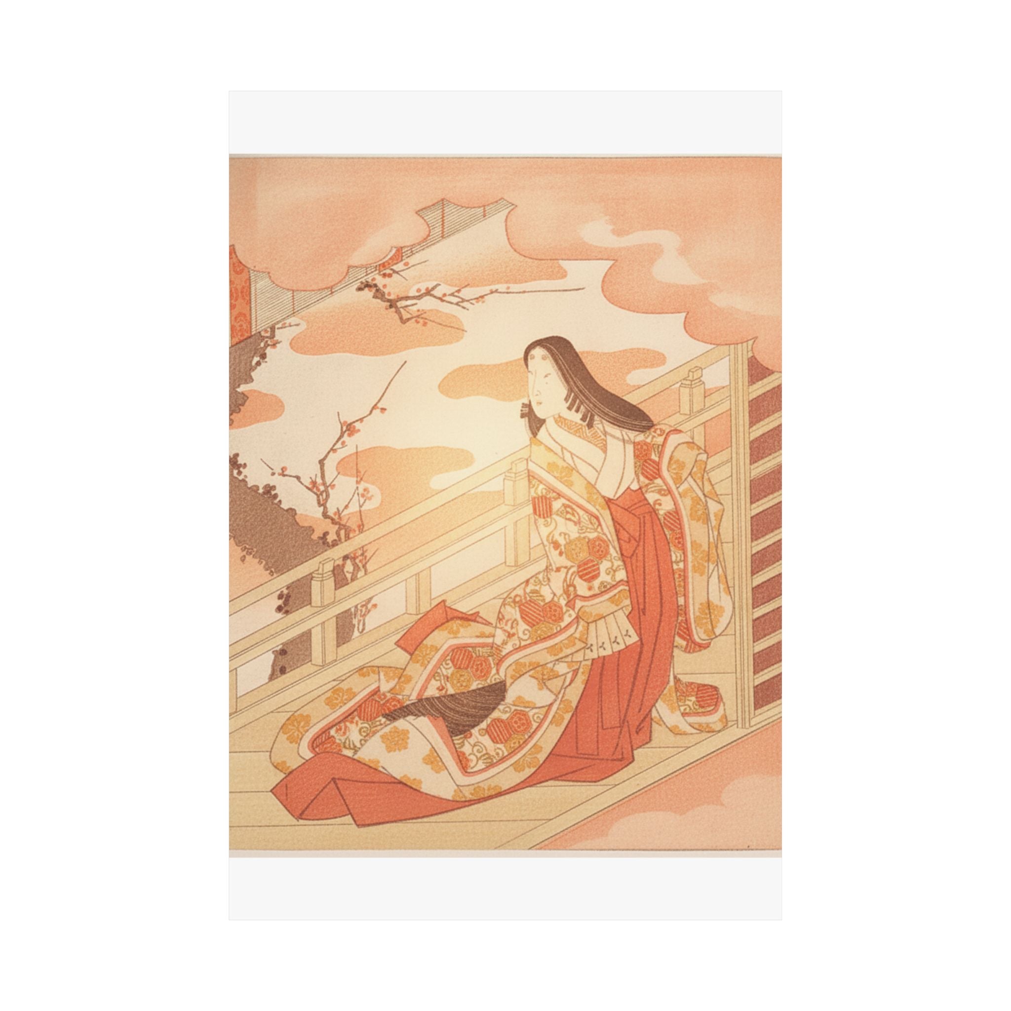 Southern Sunset — Court Lady Praising The Plum Blossom — Matte Poster