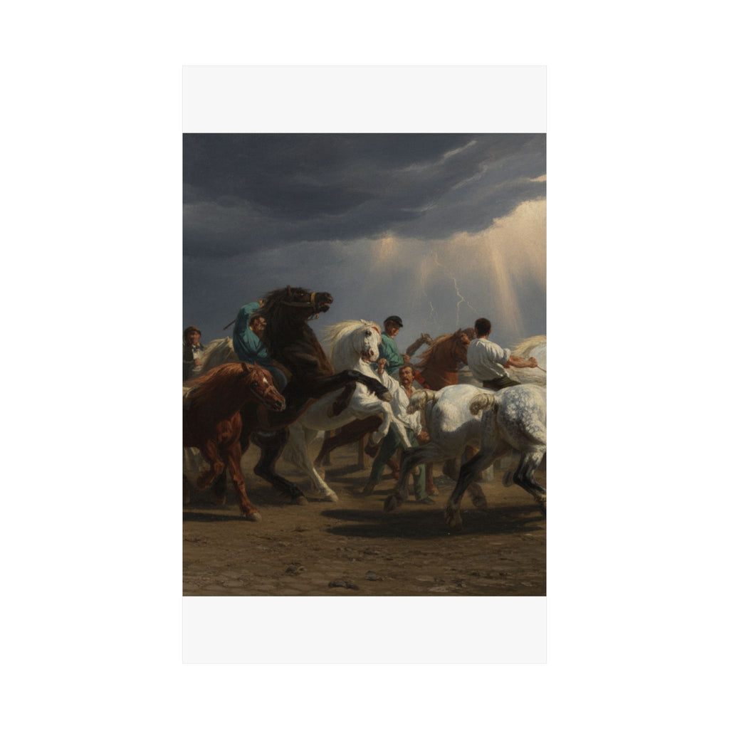 Dramatic Storm — Horse — Matte Poster