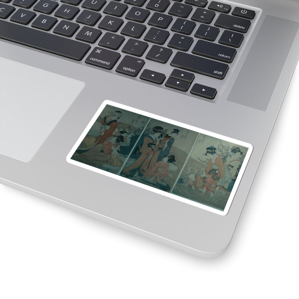 Cinematic — Women And Children On The Banks Of A Stream — Kiss-Cut Sticker