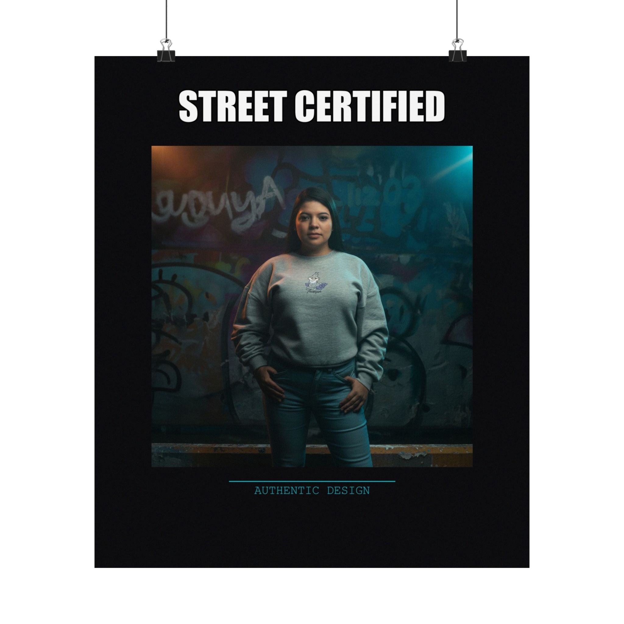Street Certified Graffiti Wall Portrait Matte Poster
