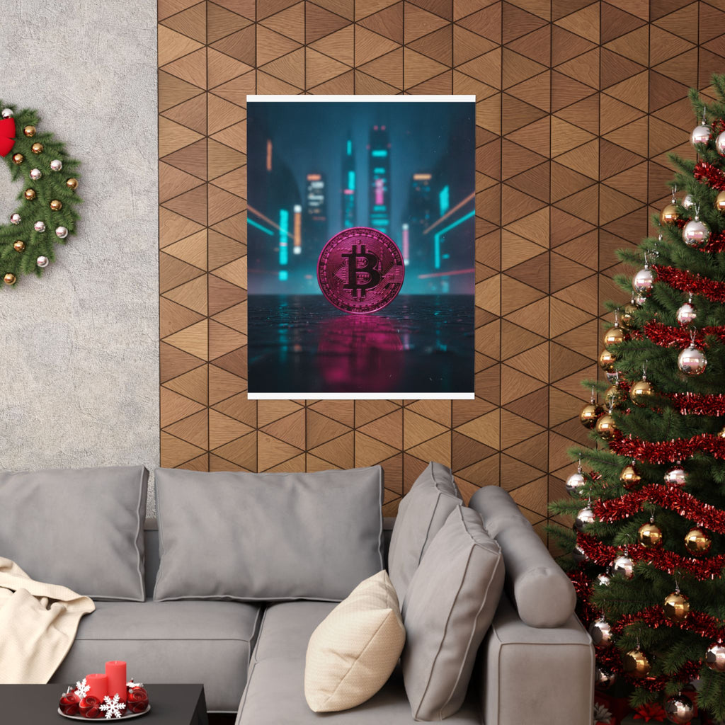 Neon Noir — Coin — Matte Poster