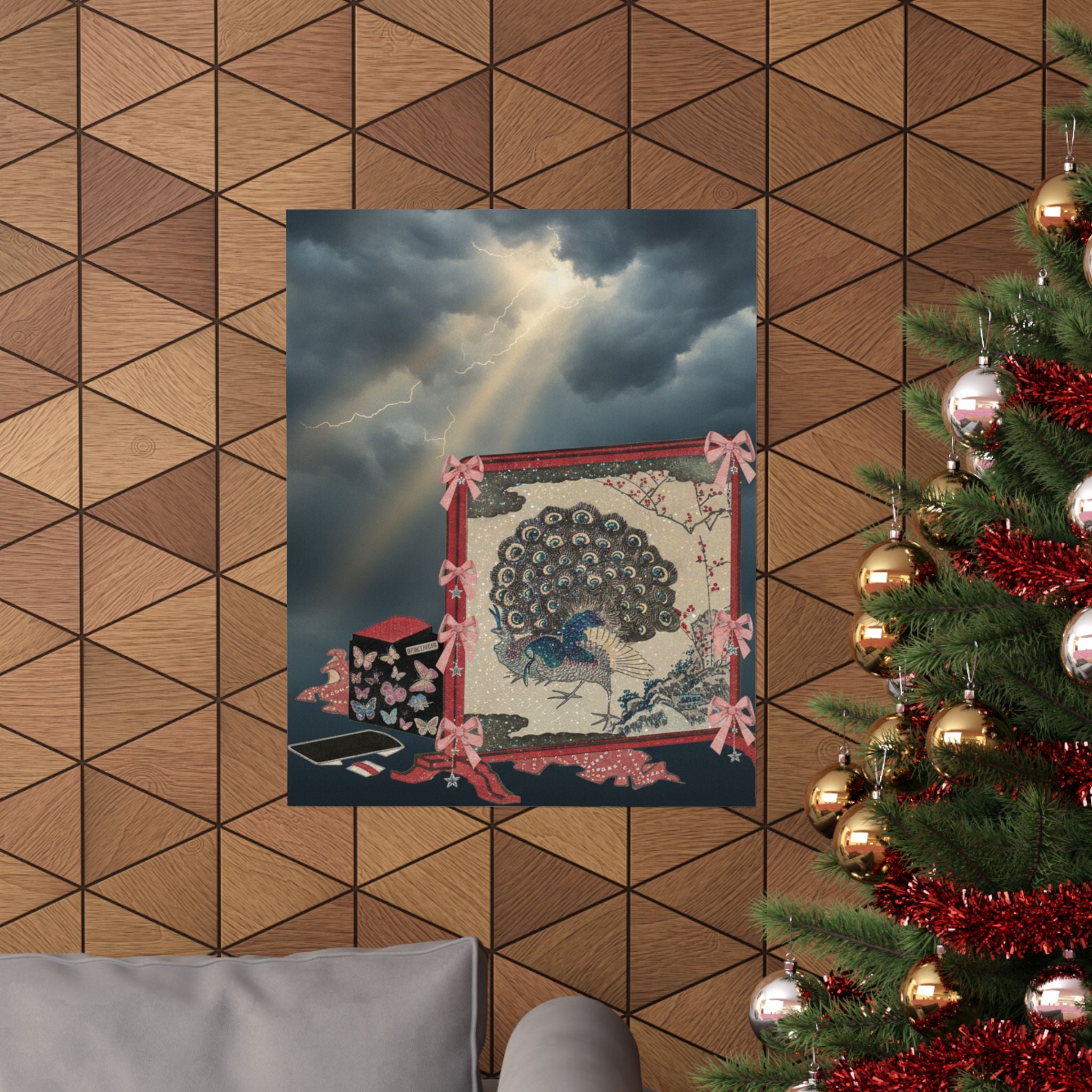 Dramatic Storm — Screen And Lady'S Work-Box — Matte Poster