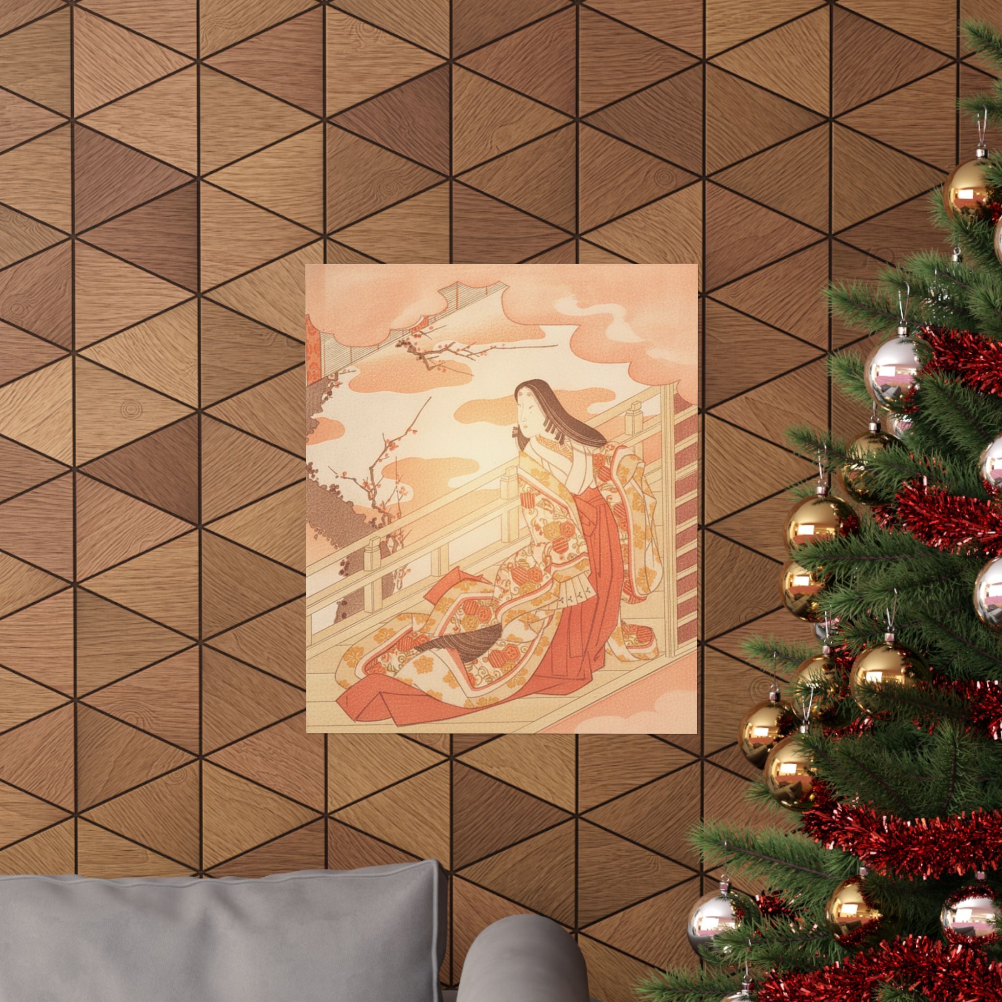 Southern Sunset — Court Lady Praising The Plum Blossom — Matte Poster
