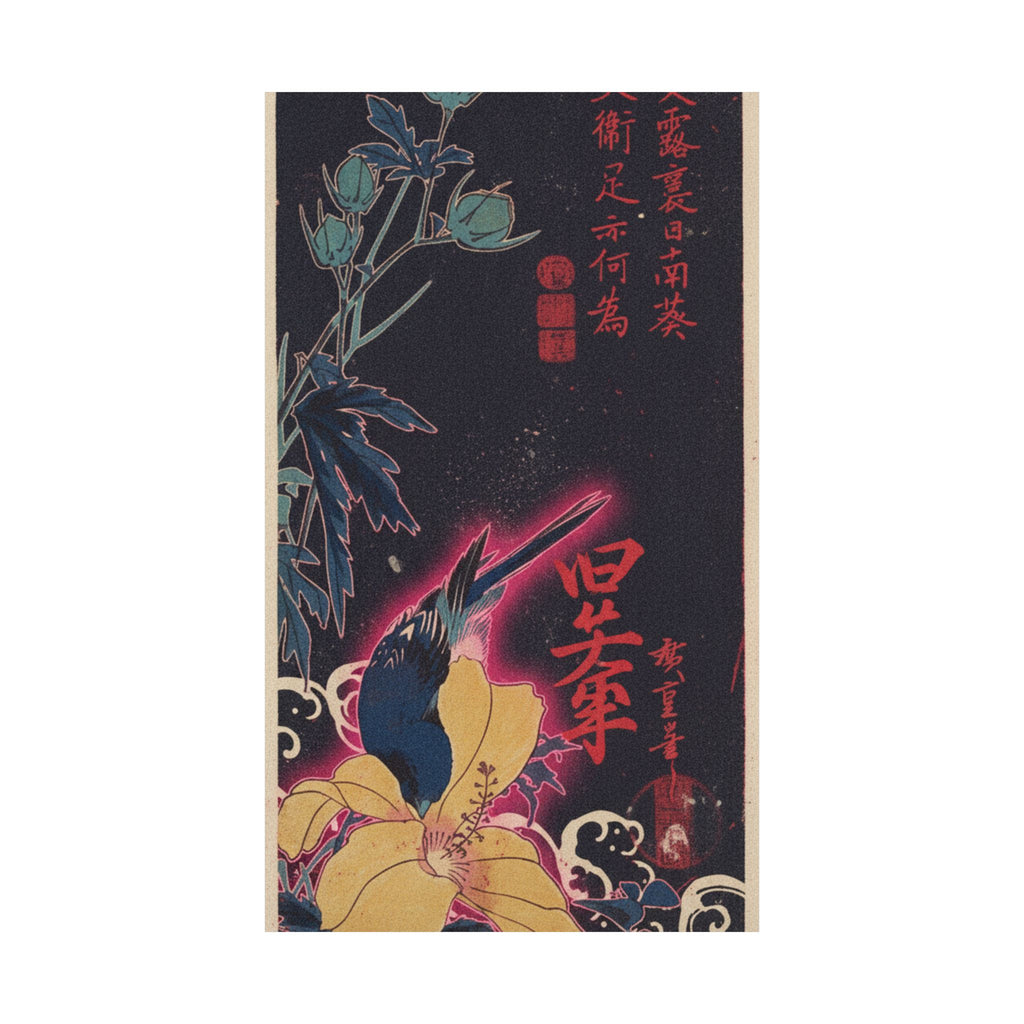 Japanese Street — Blue Bird — Matte Poster