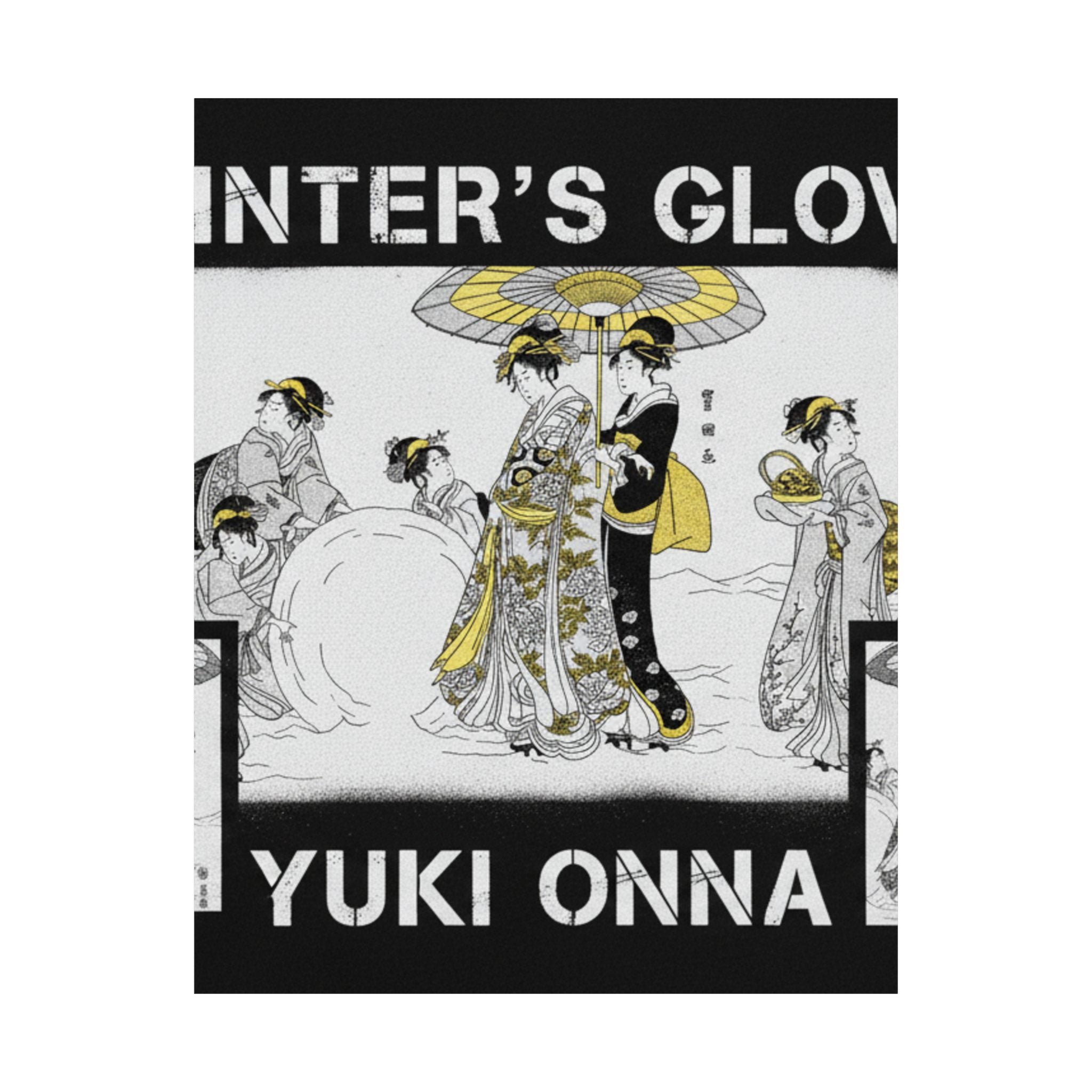 Streetwear Collage — Courtesans And Attendants Making A Giant Snowball — Matte Poster