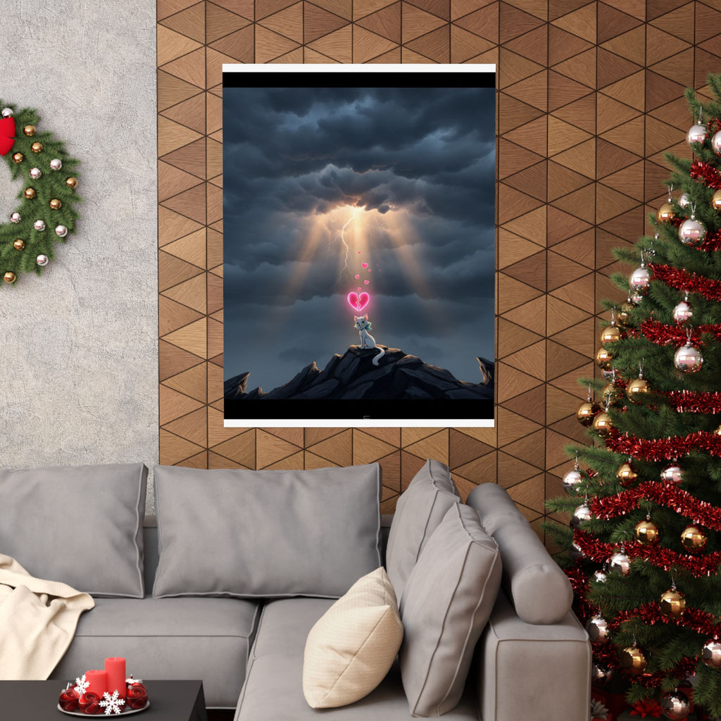 Dramatic Storm — Cat — Matte Poster