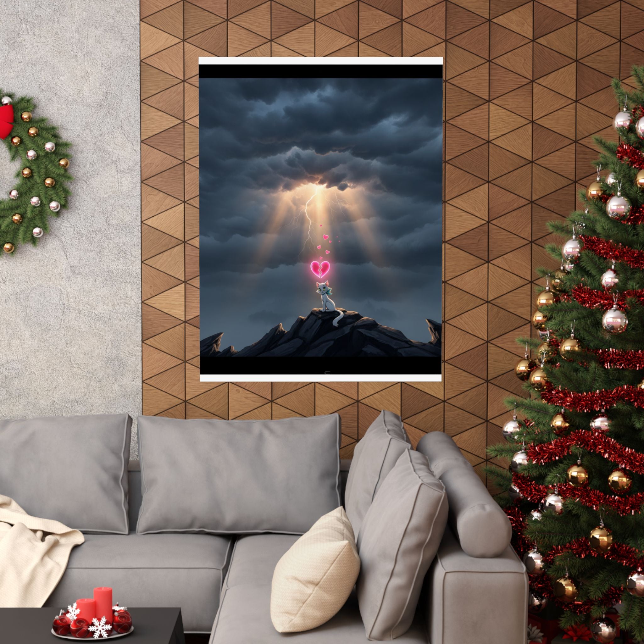 Dramatic Storm — Cat — Matte Poster