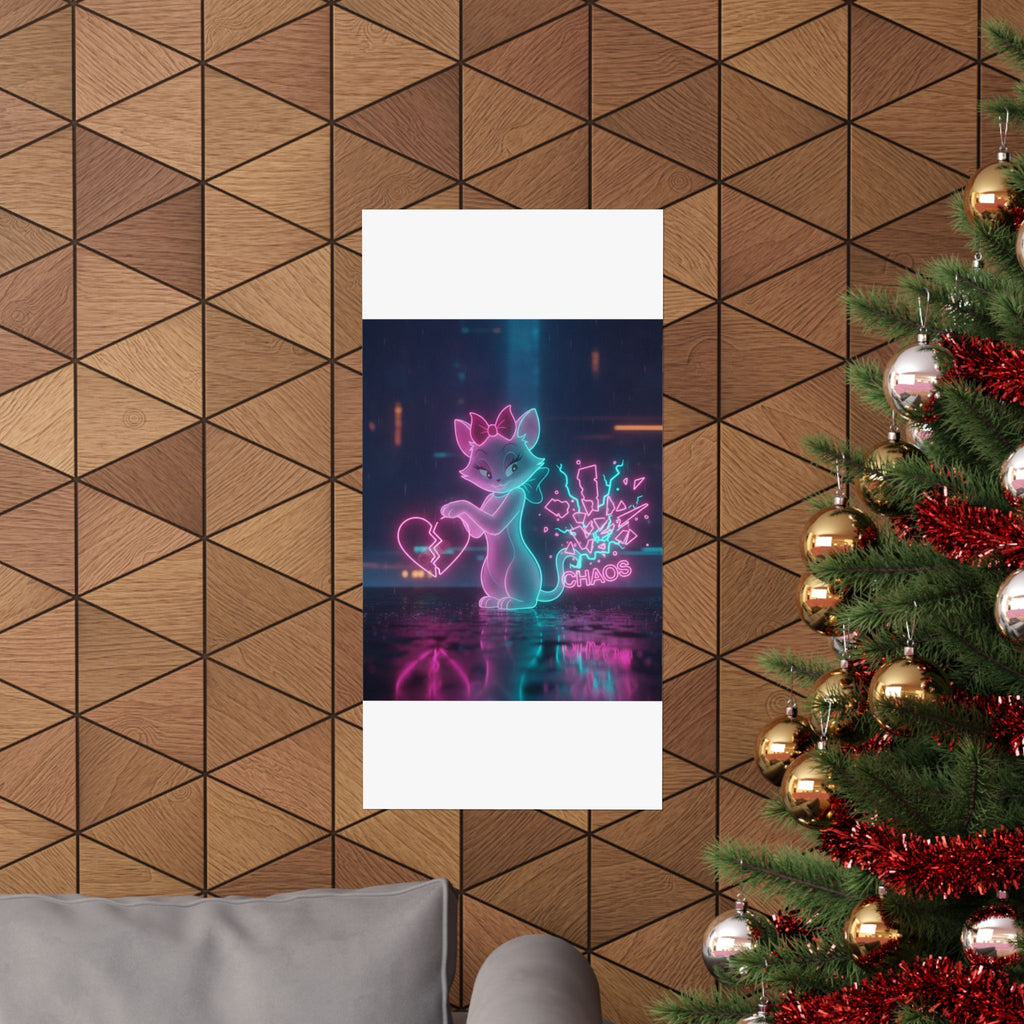 Neon Noir — Cat — Matte Poster