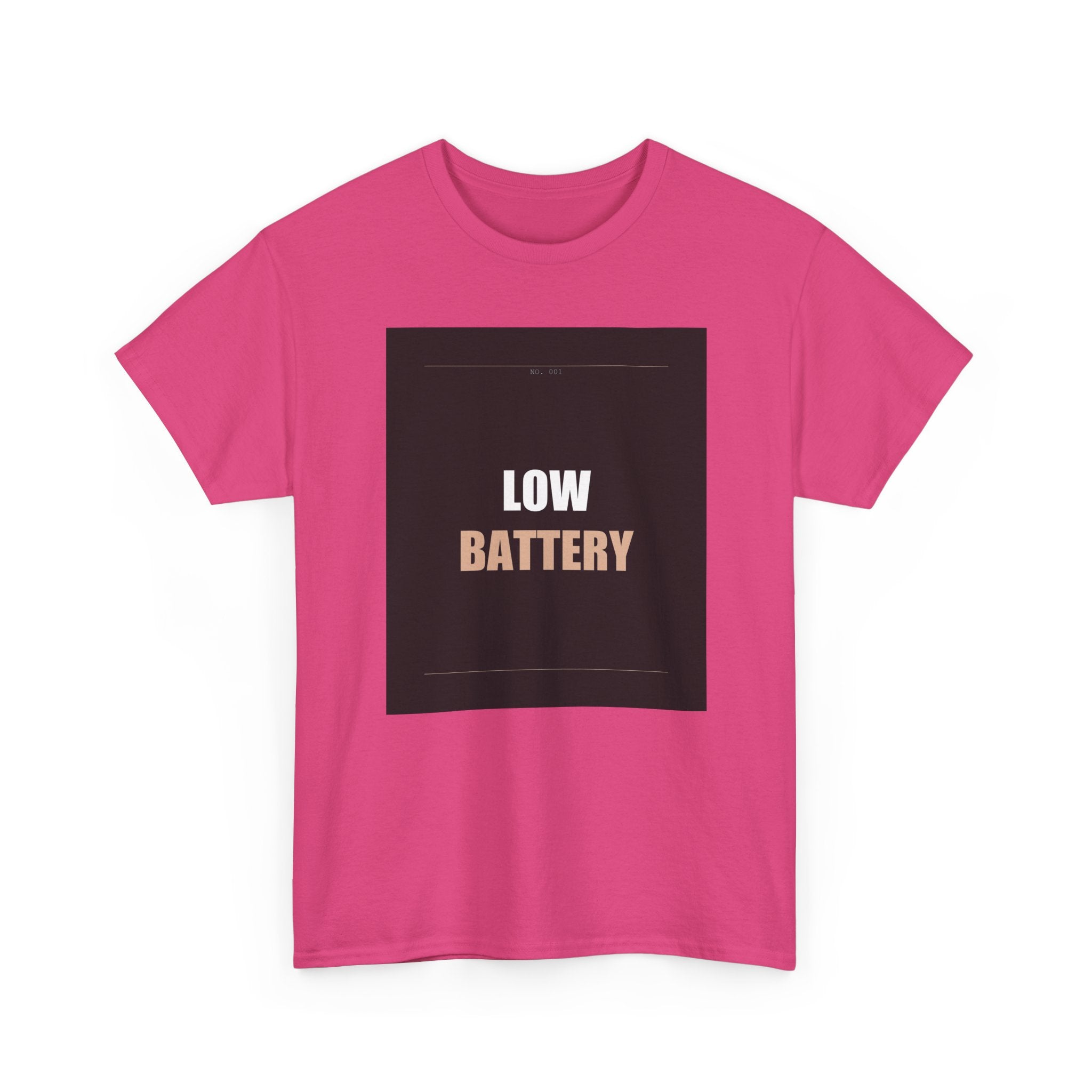 LOW BATTERY Charcoal Slogan Typography Graphic Tee