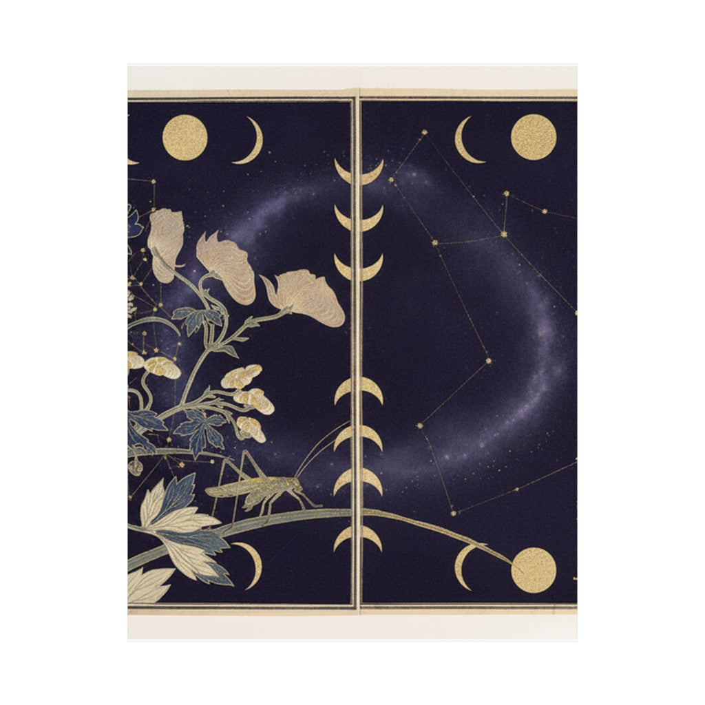 Celestial — Katydid (Umaoi-Mushi); Centipede, (Mukade), From The Picture Book Of Crawling Cr — Matte Poster