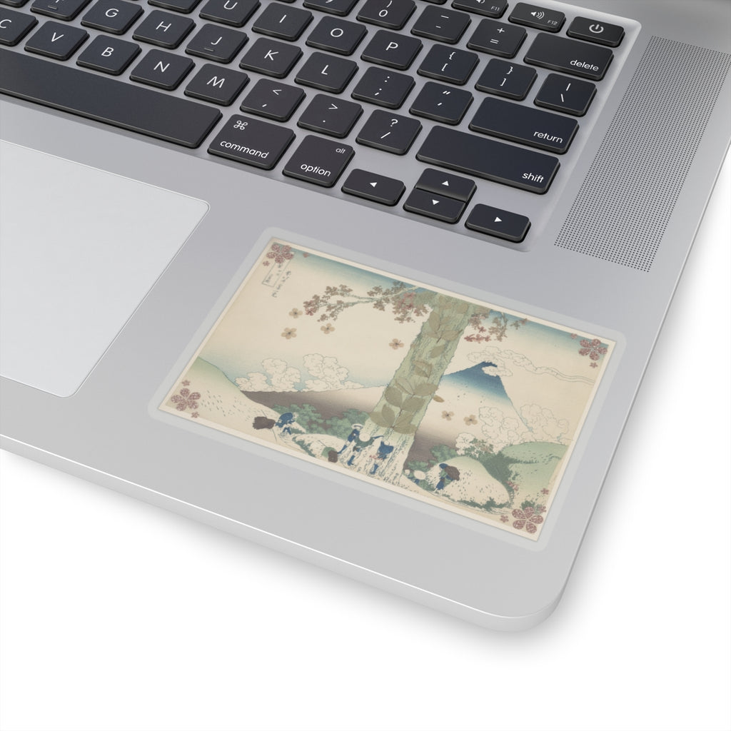 Botanical — Mishima Pass In Kai Province (Kōshū Mishima Goe), From The Series Thirty-Six Vie — Kiss-Cut Sticker