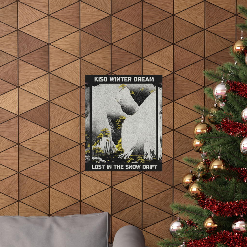 Streetwear Collage — Kiso Gorge In The Snow — Matte Poster