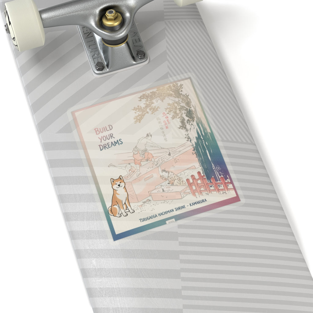 Affirmation — History Of Kamakura: Building Tsurugaoka Hachiman Shrine — Kiss-Cut Sticker
