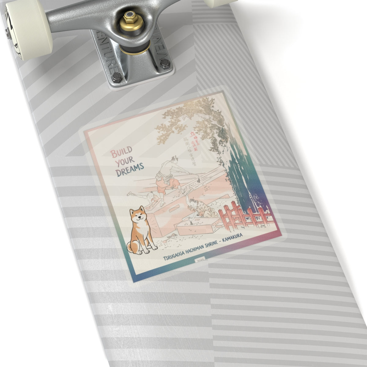 Affirmation — History Of Kamakura: Building Tsurugaoka Hachiman Shrine — Kiss-Cut Sticker