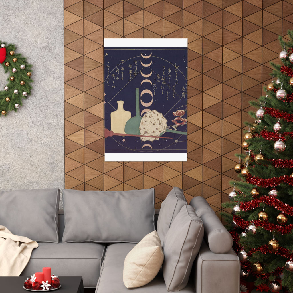 Celestial — Glass-Wares With Plum Blossoms — Matte Poster