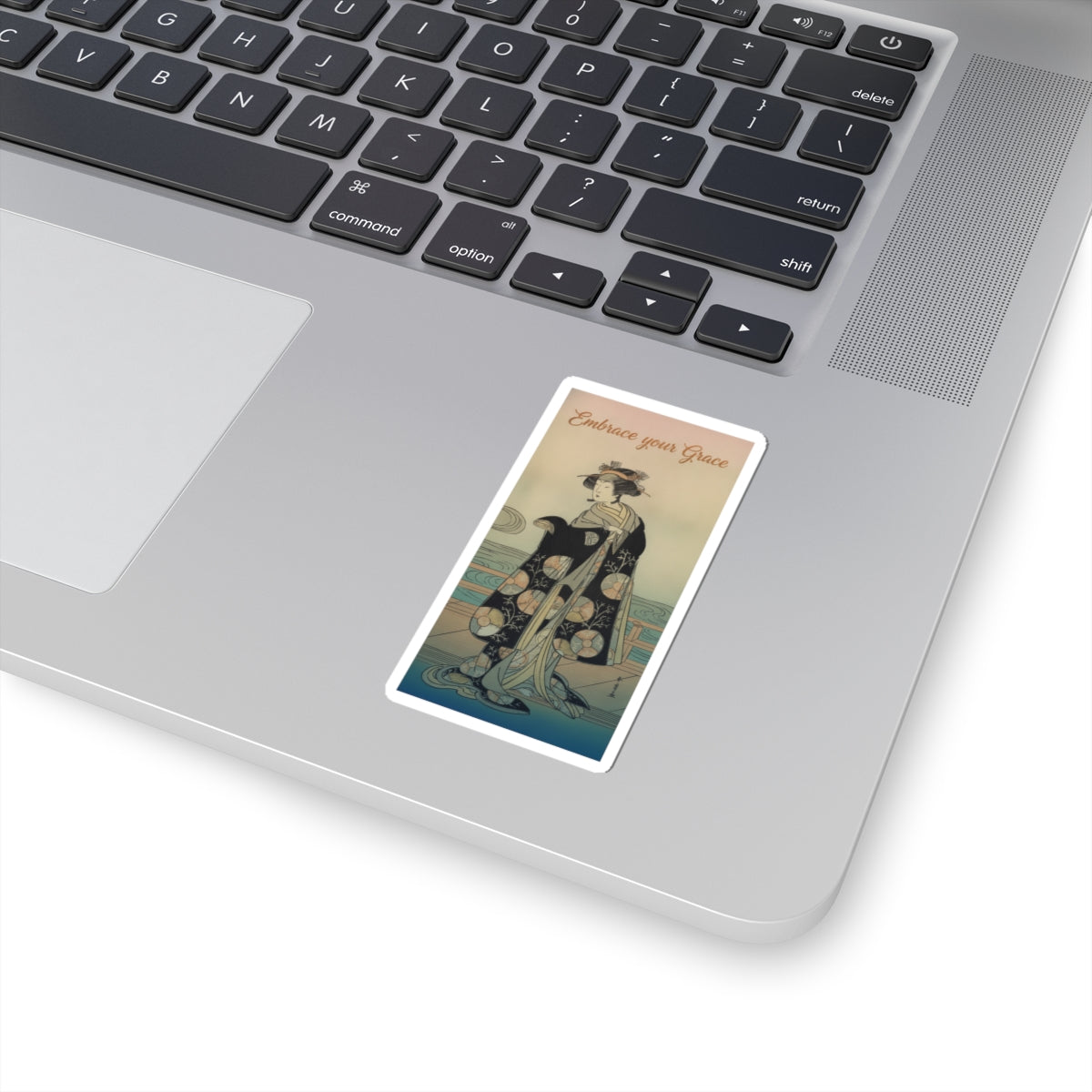 Affirmation — Yoshizawa Iroha As A Woman Standing On The Engawa Of A House By A River — Kiss-Cut Sticker