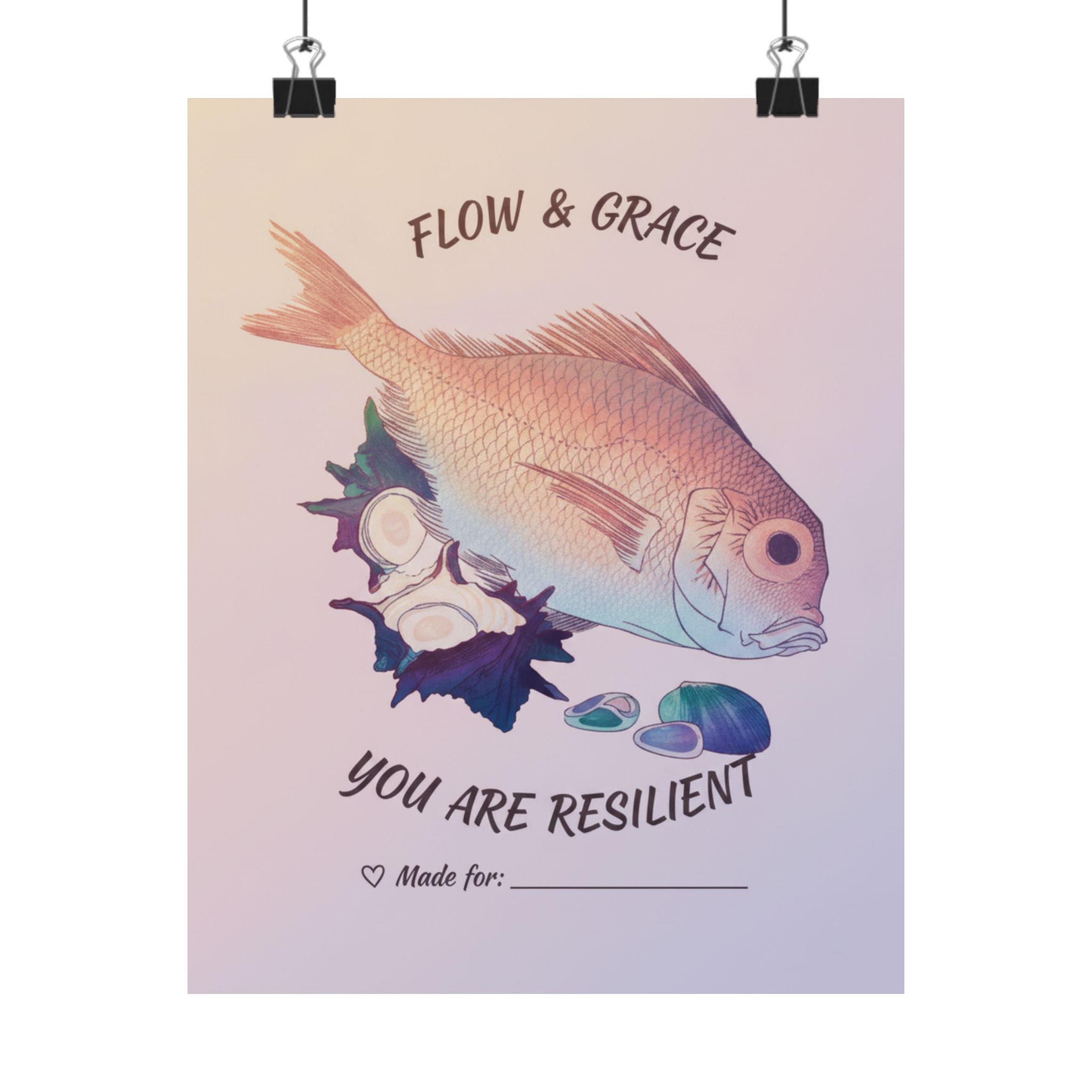 Affirmation — Tai Fish And Top-Shells — Matte Poster