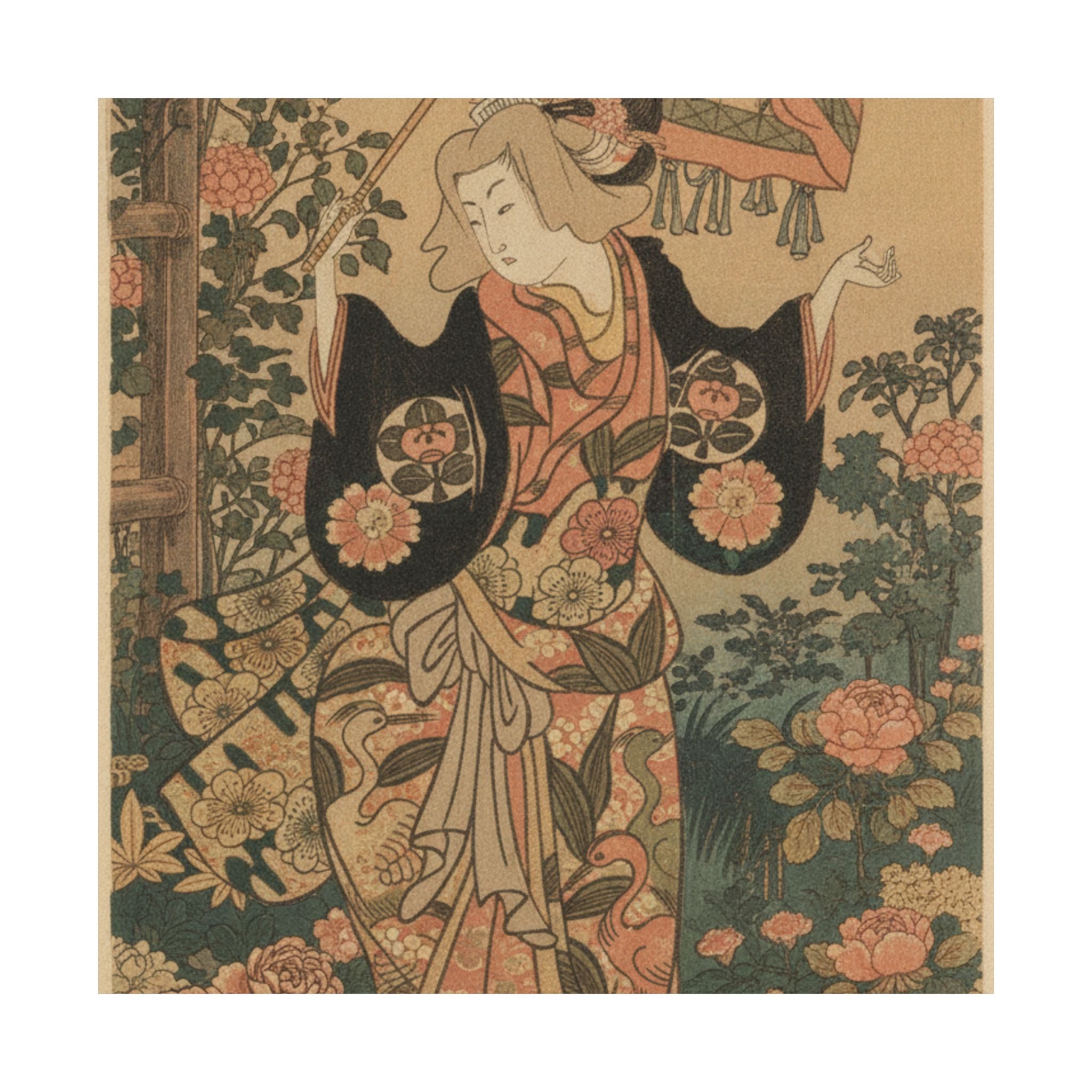 Glitch Culture — The Actor Ichimura Uzaemon Viii 1699–1762 As A Woman With Parasol — Matte Poster
