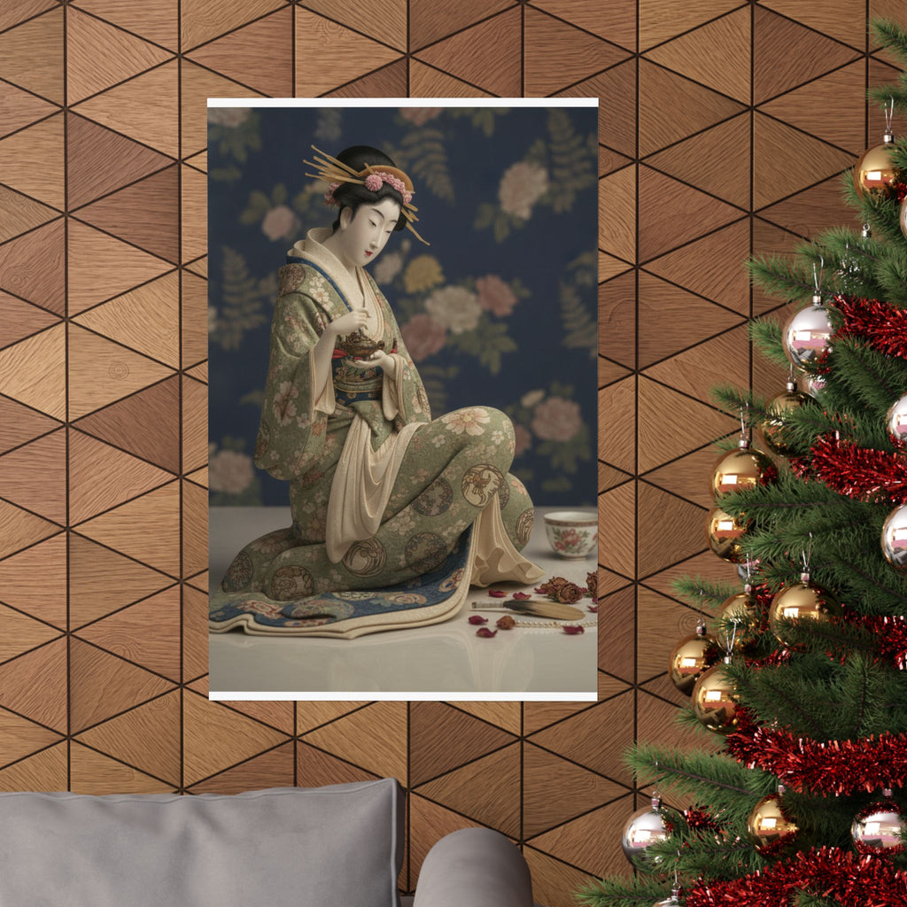 Product Marketing — Konosato Of Takeya Seated, Holding An Incense Burner — Matte Poster