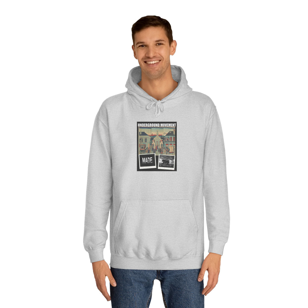UNDERGROUND MOVEMENT | Illustration Of Foreign Residences And The Catholic Church In Yokohama (Yokohama Collage Tee — Hoodie