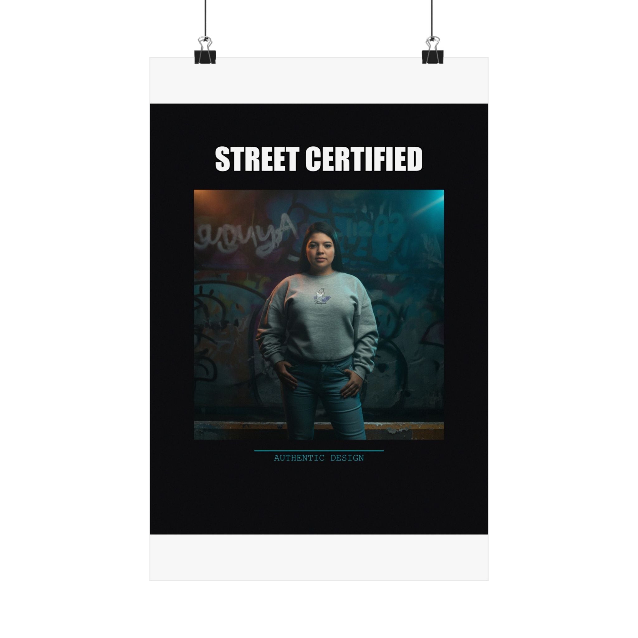 Street Certified Graffiti Wall Portrait Matte Poster