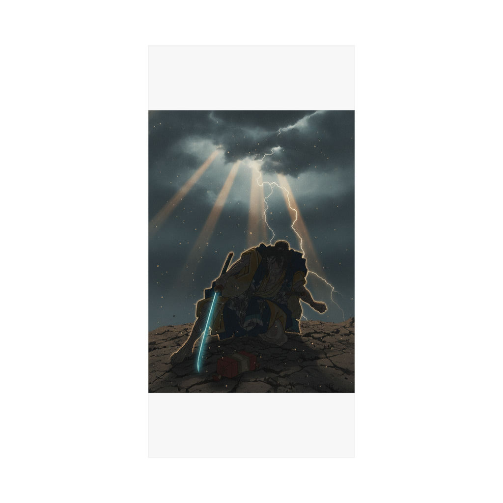 Dramatic Storm — “‘A Molted Cicada Shell’ (Utsusemi): Soga Gorō Tokimune,” From The Series Scenes — Matte Poster